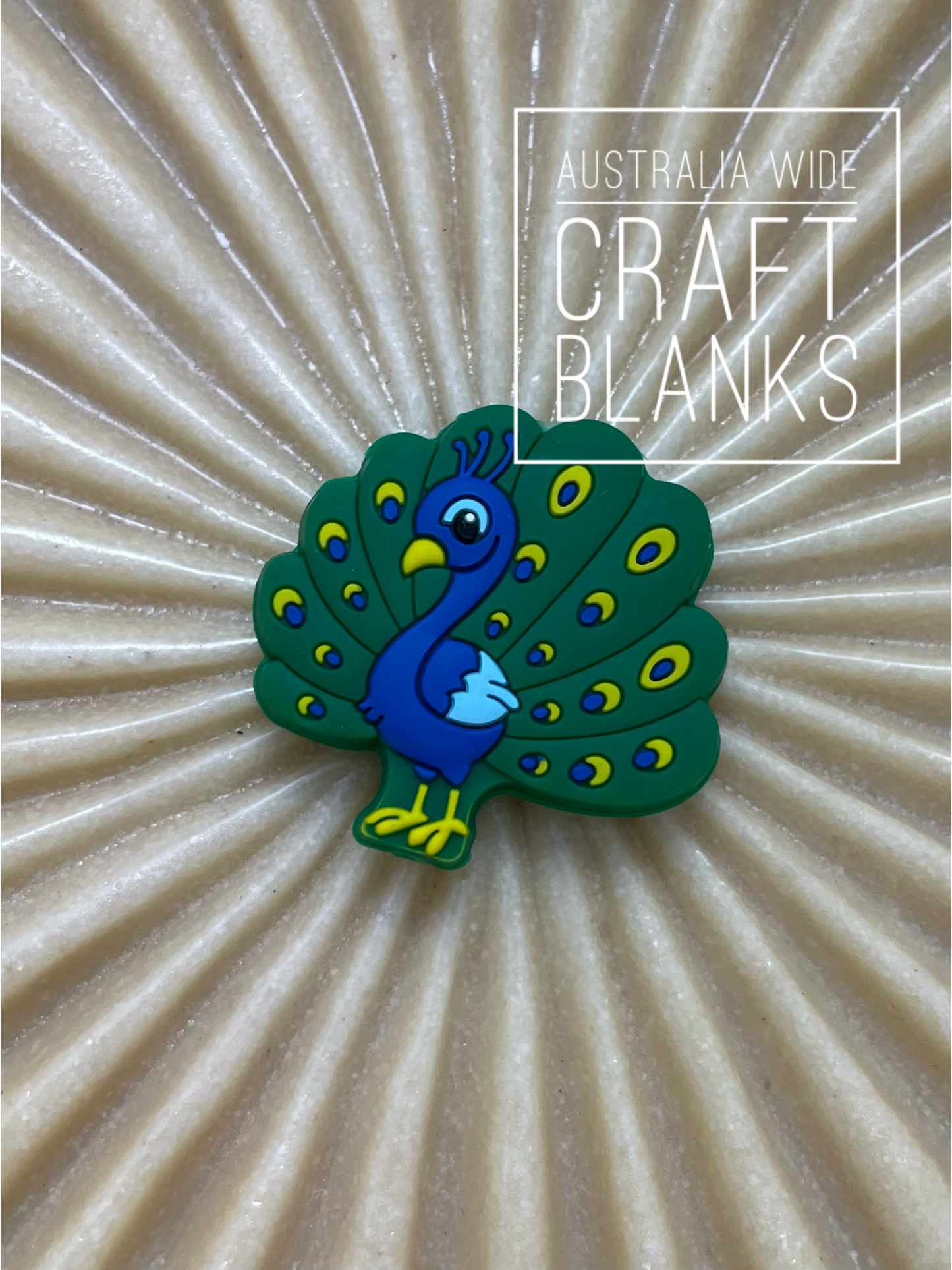 Peacock - Silicone Bead - #18