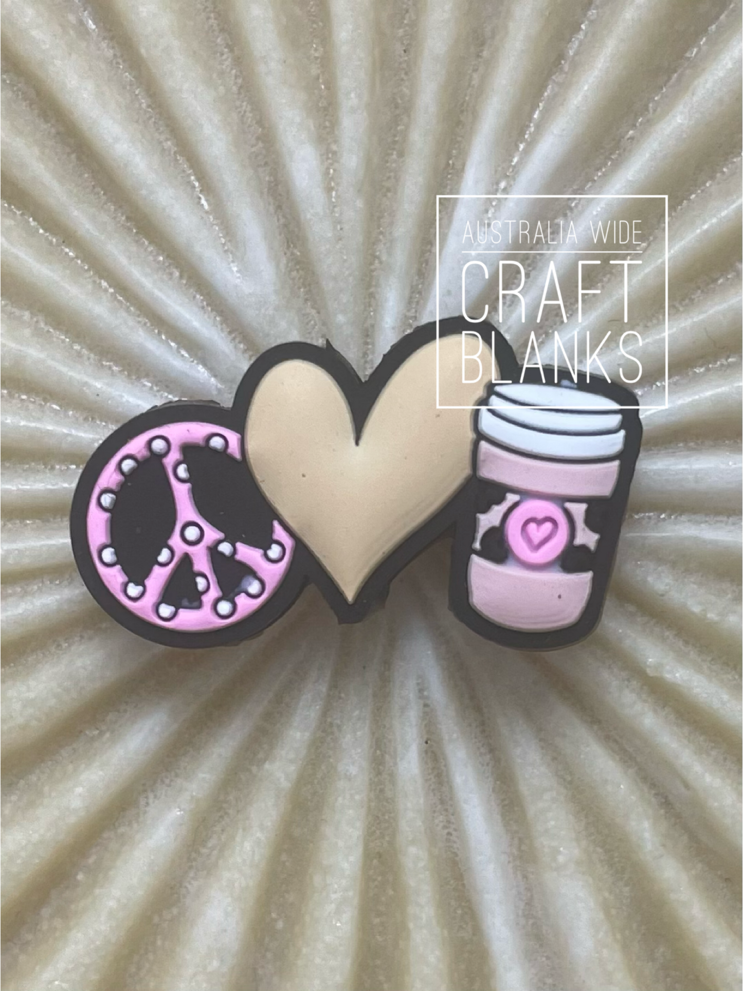 Peace, Love, Coffee - Silicone Bead - #101