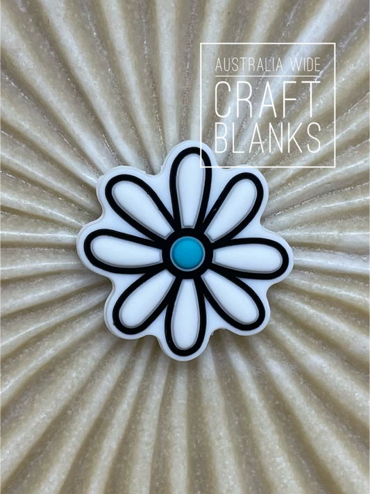 White Daisy - Silicone Bead - #109