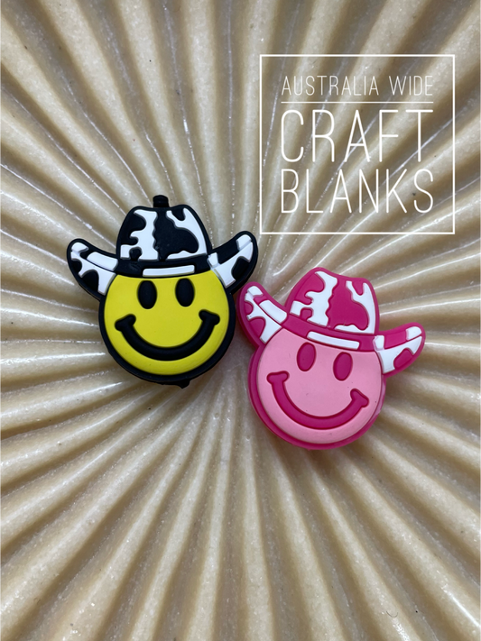 Smiley Cowboy - Silicone bead - #163