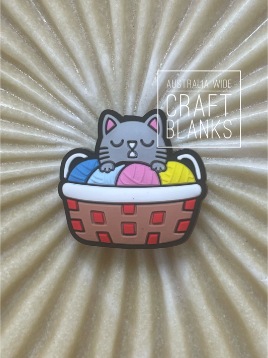 Basket Cat - Silicone Bead - #127