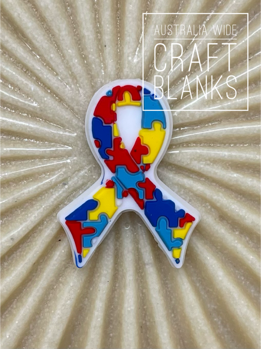 Autism Ribbon - Silicone Bead - #16