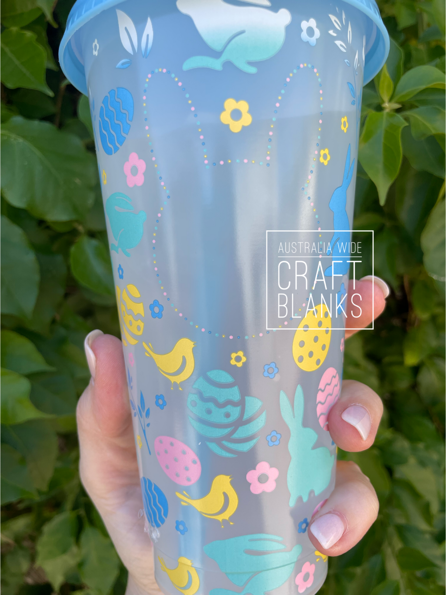 Bunny Colour Change Cup with straw charm