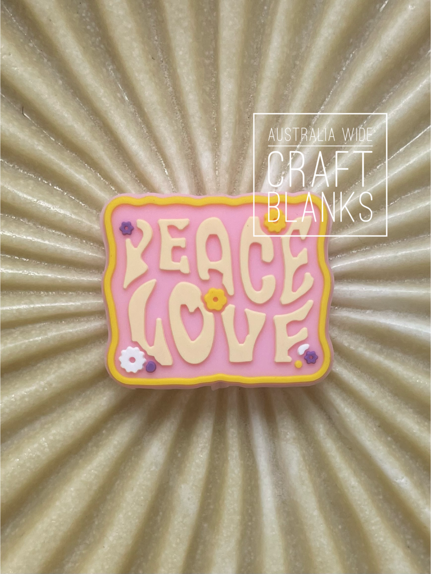 Peace Love - Silicone Bead - #136