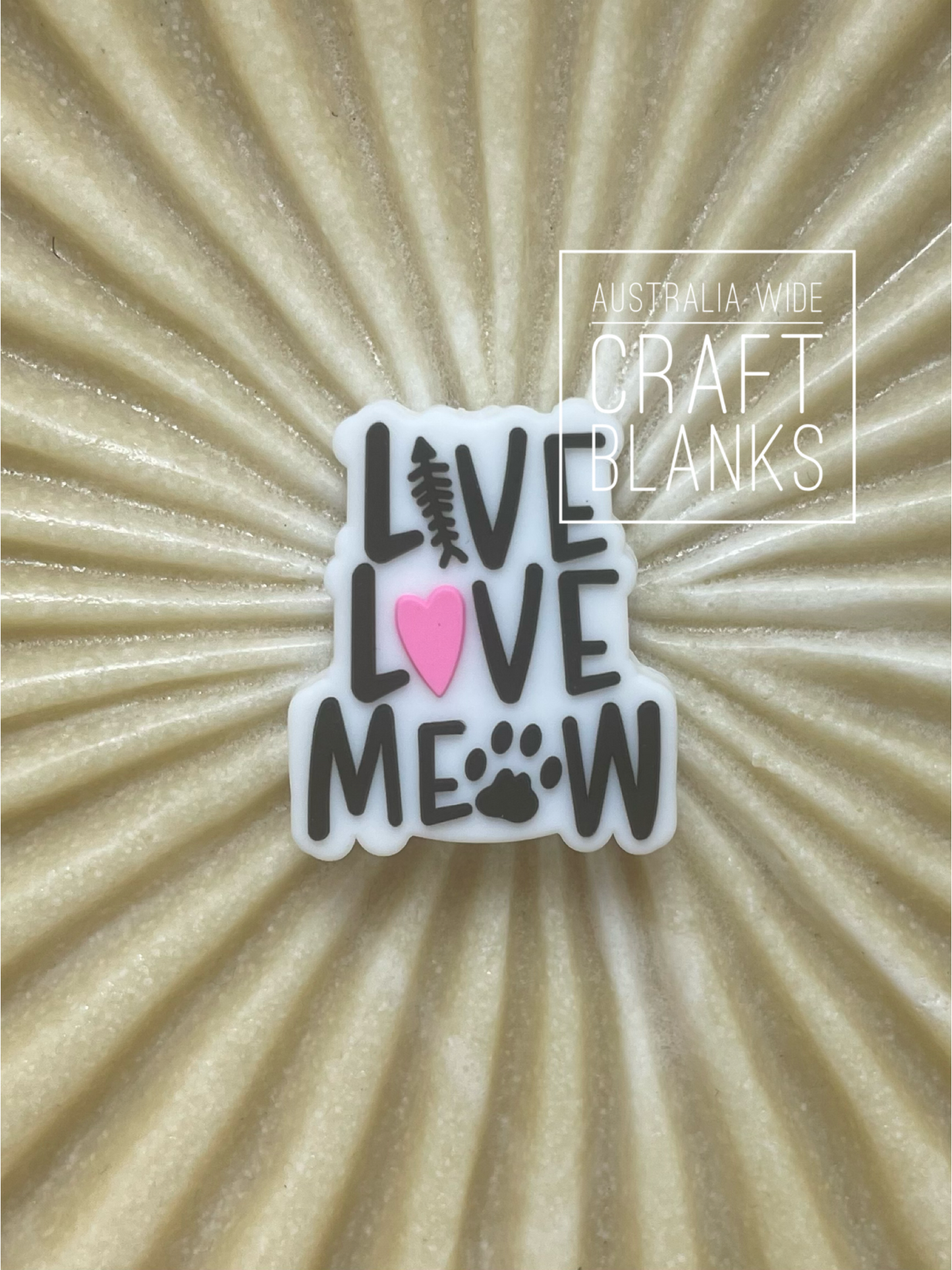 Live Love Meow - Silicone Bead - #104