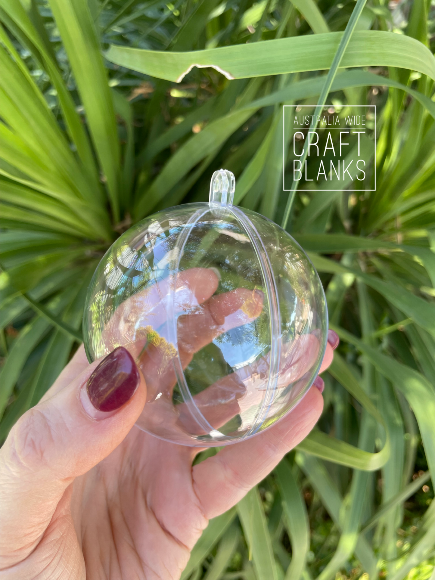 Clear Round Split Baubles - PACK 5