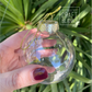 8cm Clear Bauble - Gold Top