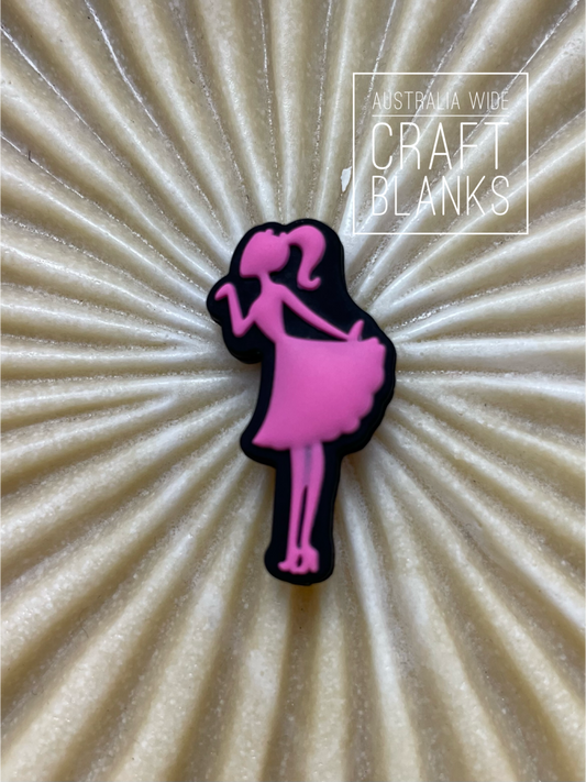 Barbie Silhouette - Silicone Bead - #66