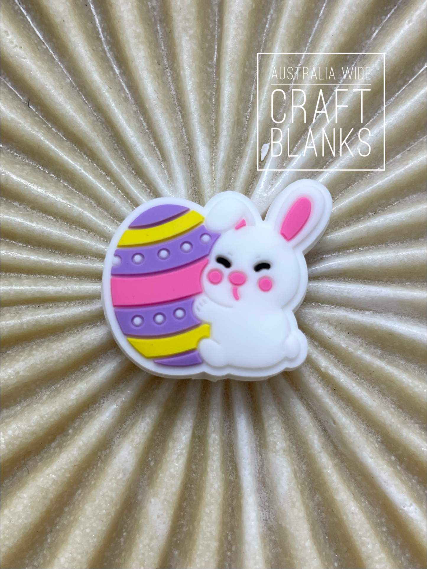 Bunny egg - Silicone Bead - #111