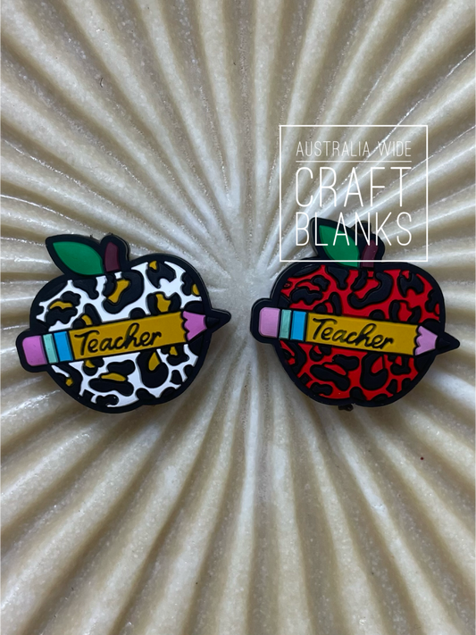 Teacher Apple - Silicone Bead - #167