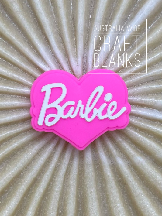 Barbie Heart - Silicone Bead- #57