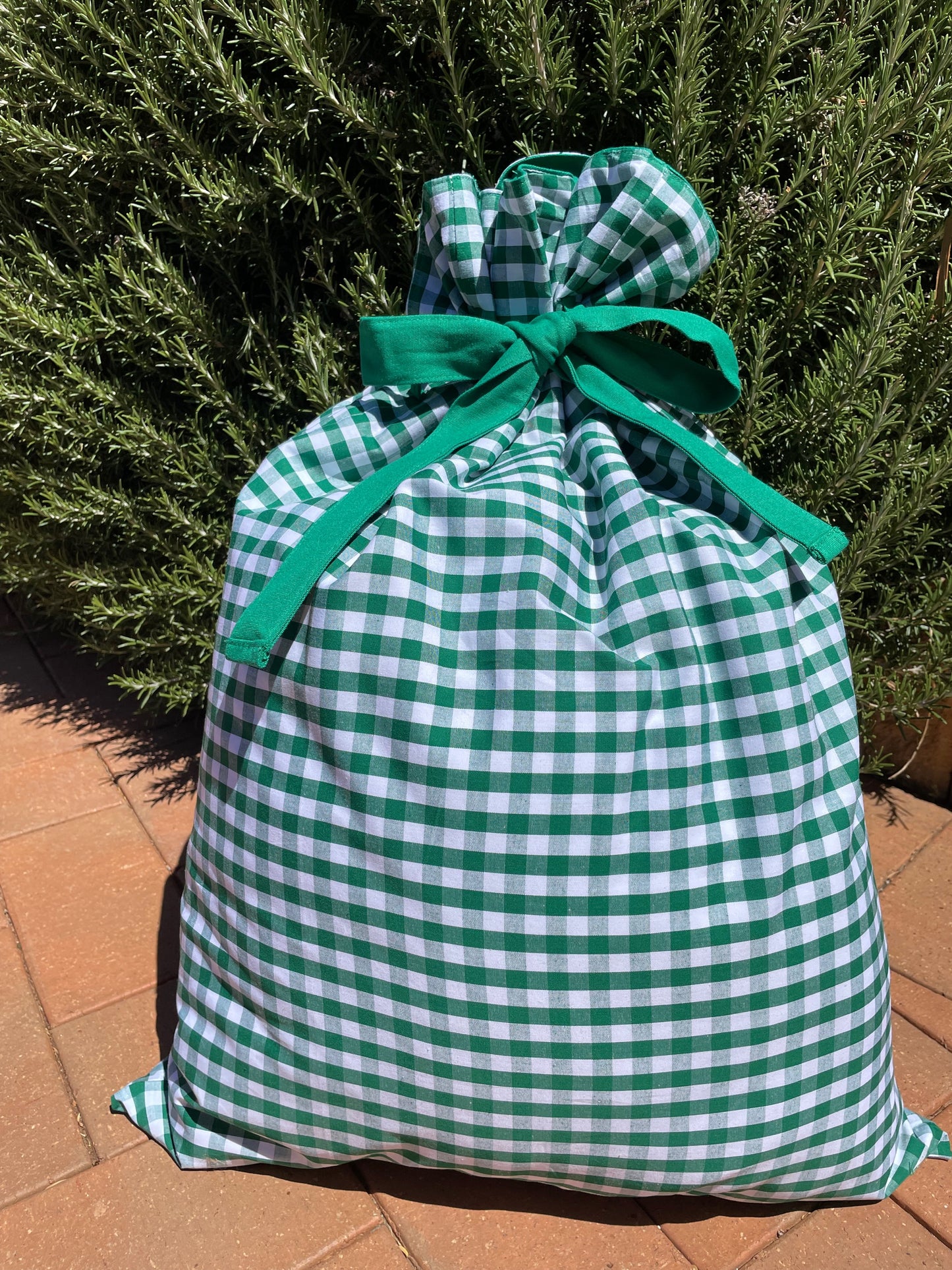 Gingham Santa Sack