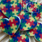 Autism Heart - Silicone Bead - #2