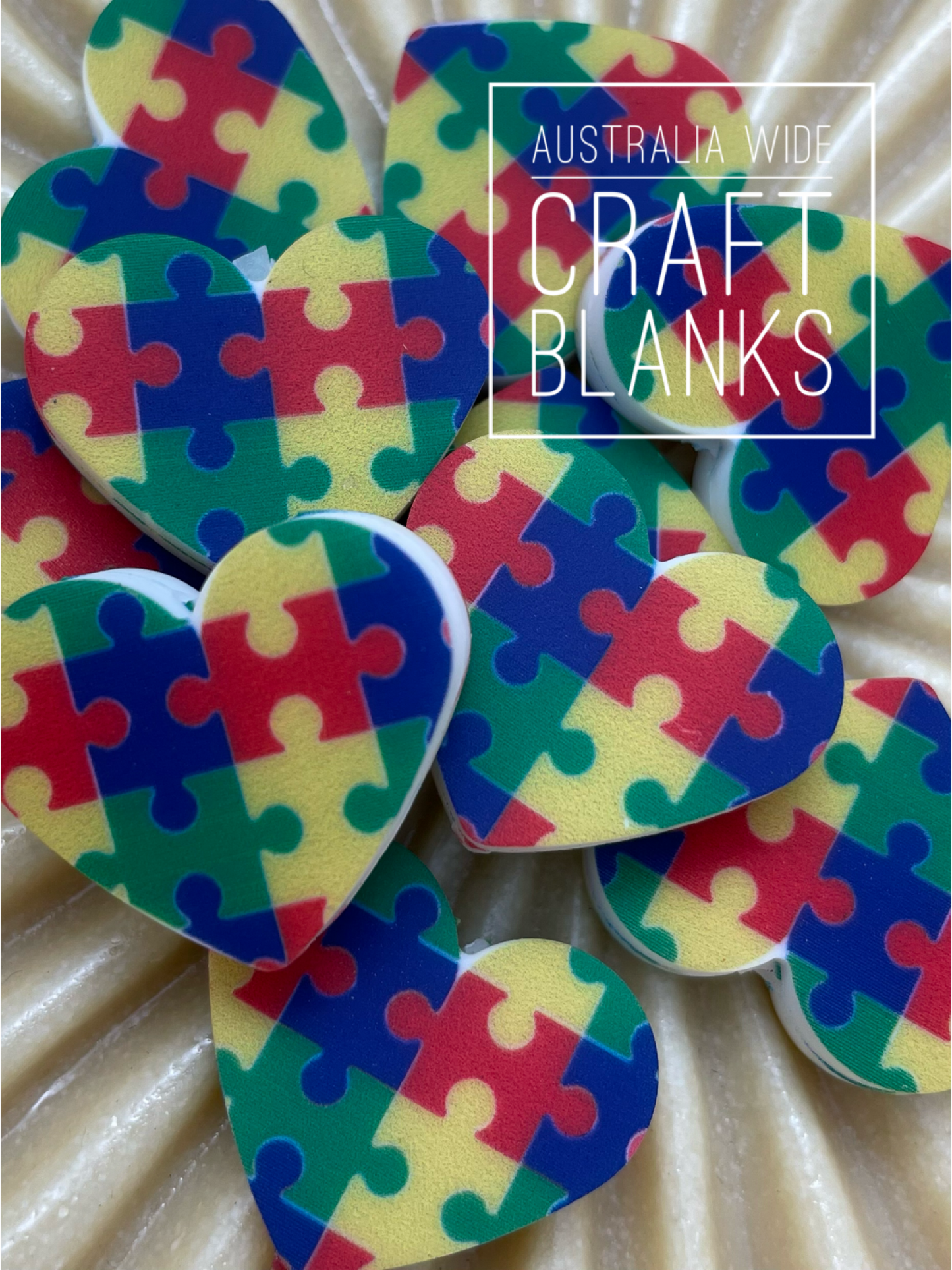 Autism Heart - Silicone Bead - #2