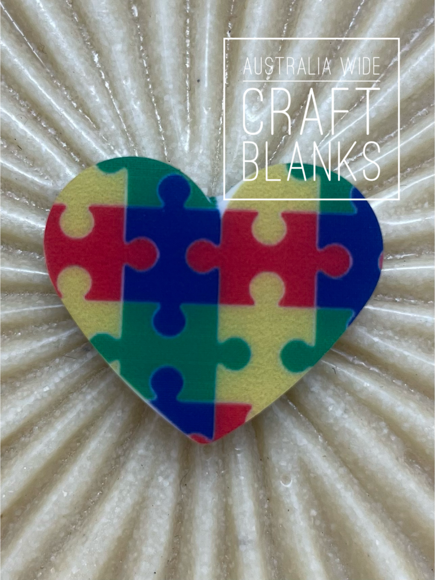 Autism Heart - Silicone Bead - #2