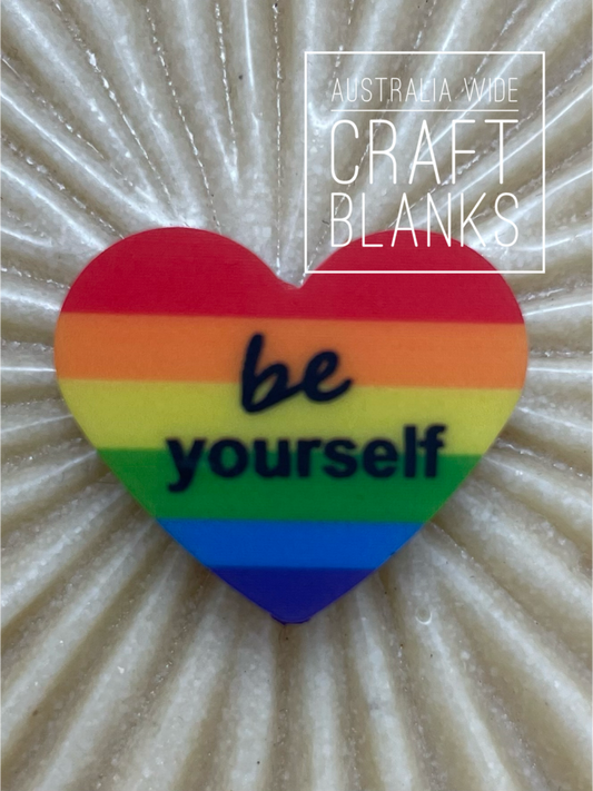 Be Yourself Heart - Silicone Bead - #14