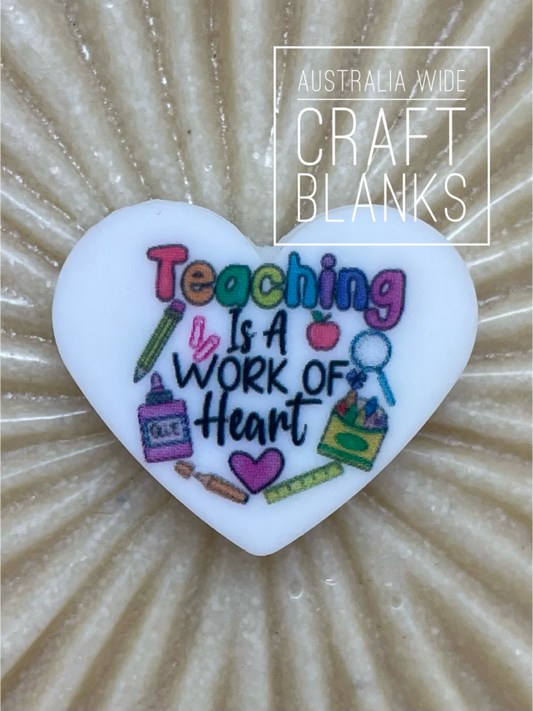 Teaching Heart - Silicone Bead - #89