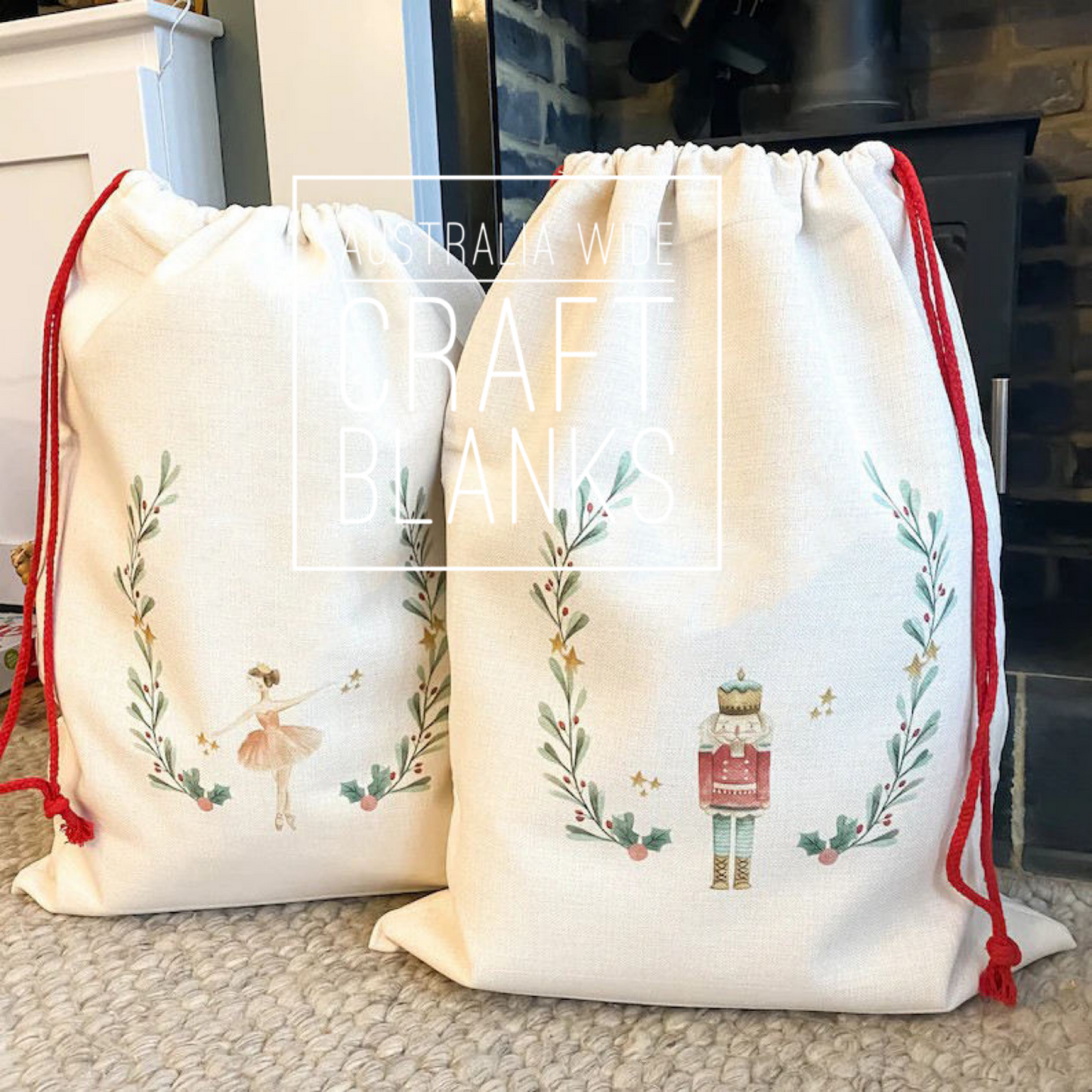 Nutcracker Santa Sack