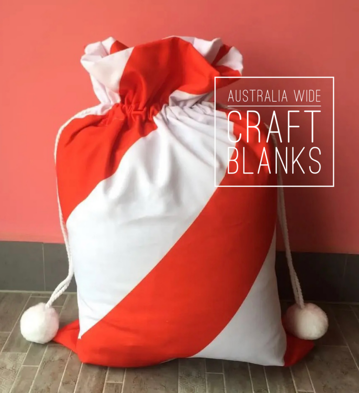 Striped Santa Sack - CLEARANCE - in stock