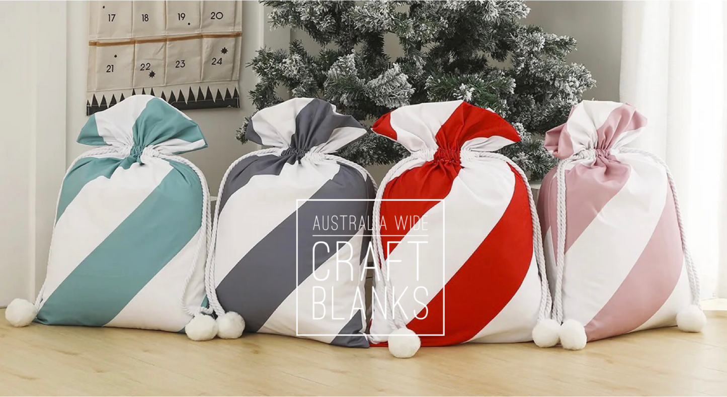 Striped Santa Sack - CLEARANCE - in stock