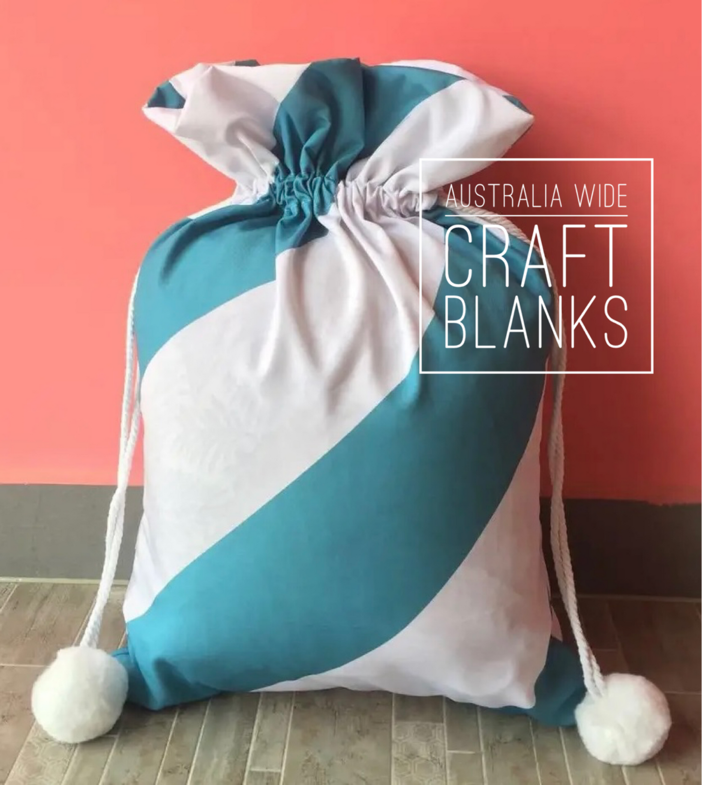 Striped Santa Sack - CLEARANCE - in stock