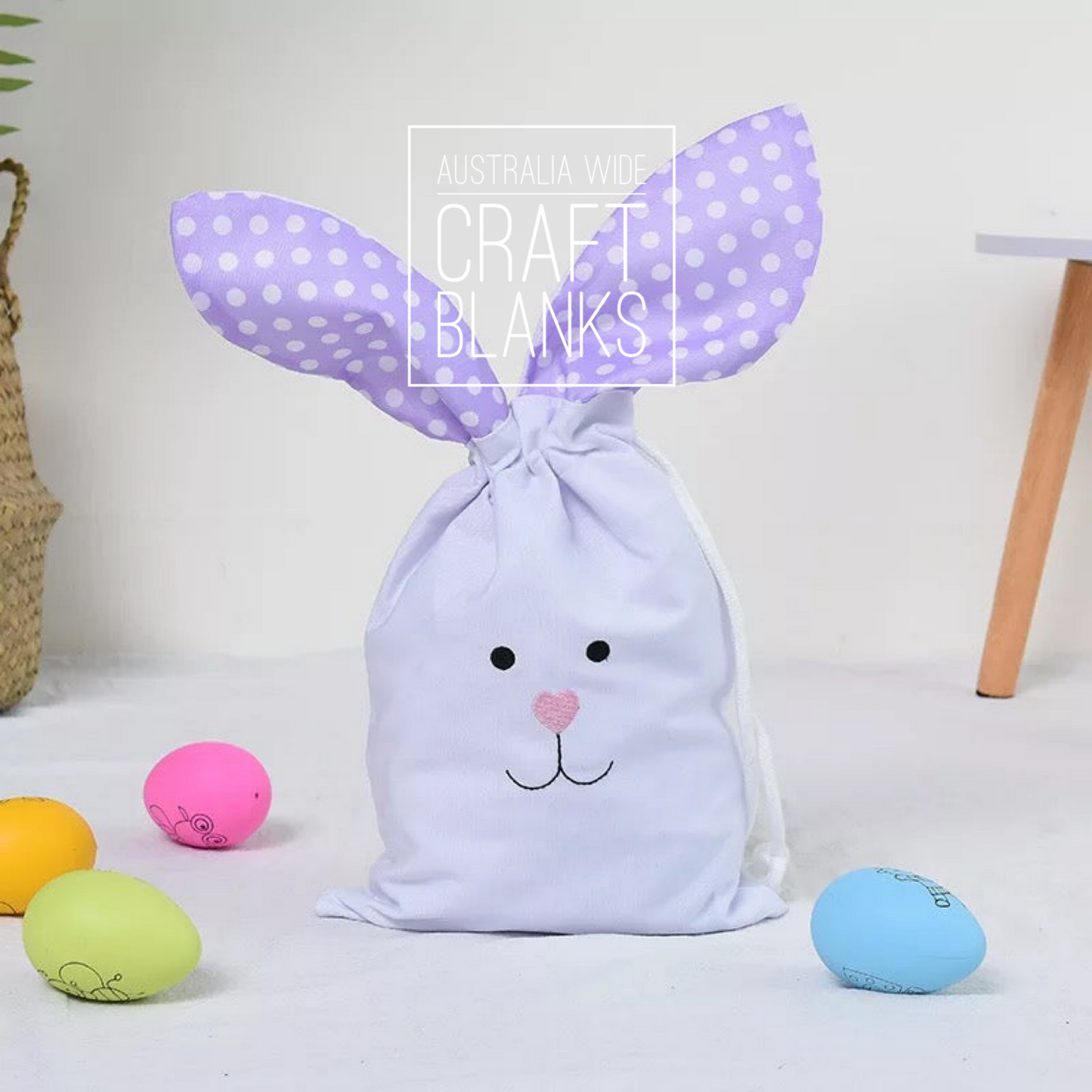 Easter Bunny Drawstring Bag