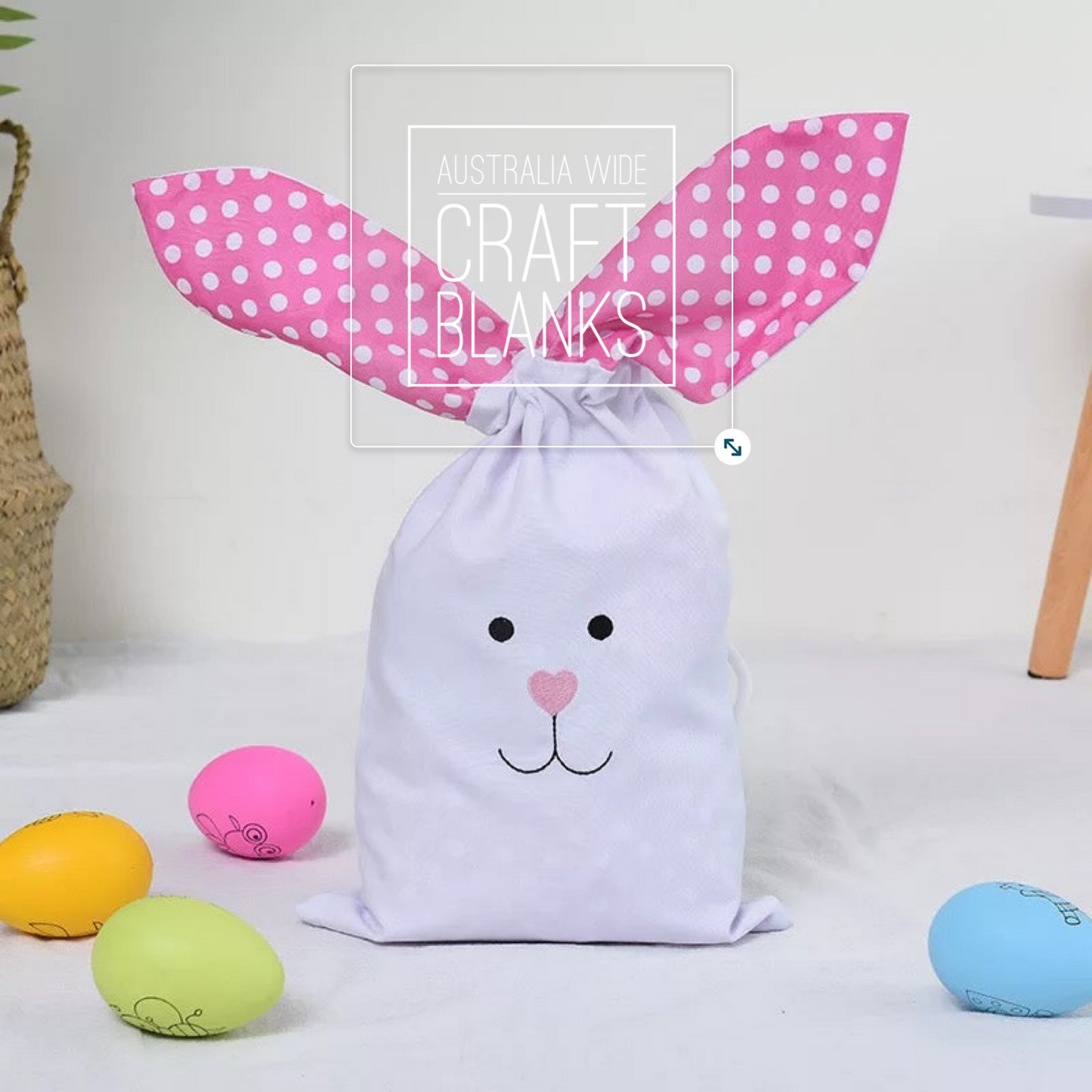 Easter Bunny Drawstring Bag