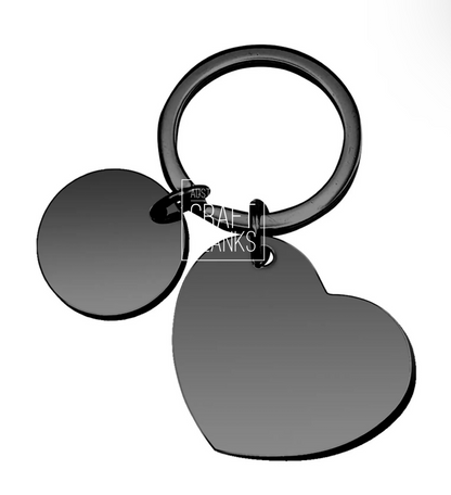 Keyring - Heart - Stainless Steel