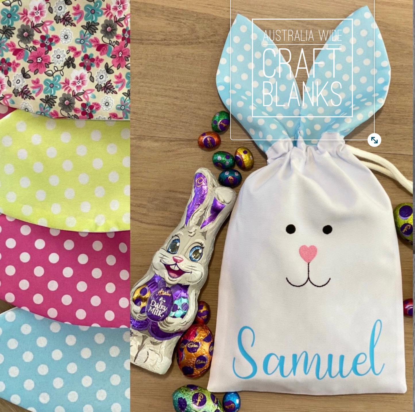 Easter Bunny Drawstring Bag