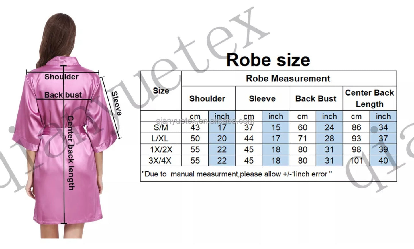 Satin Robes - Adult Sizes