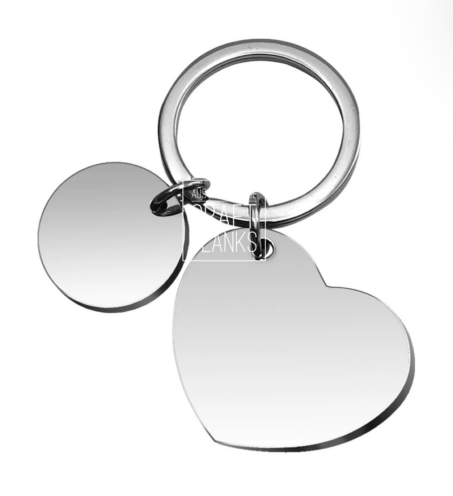 Keyring - Heart - Stainless Steel