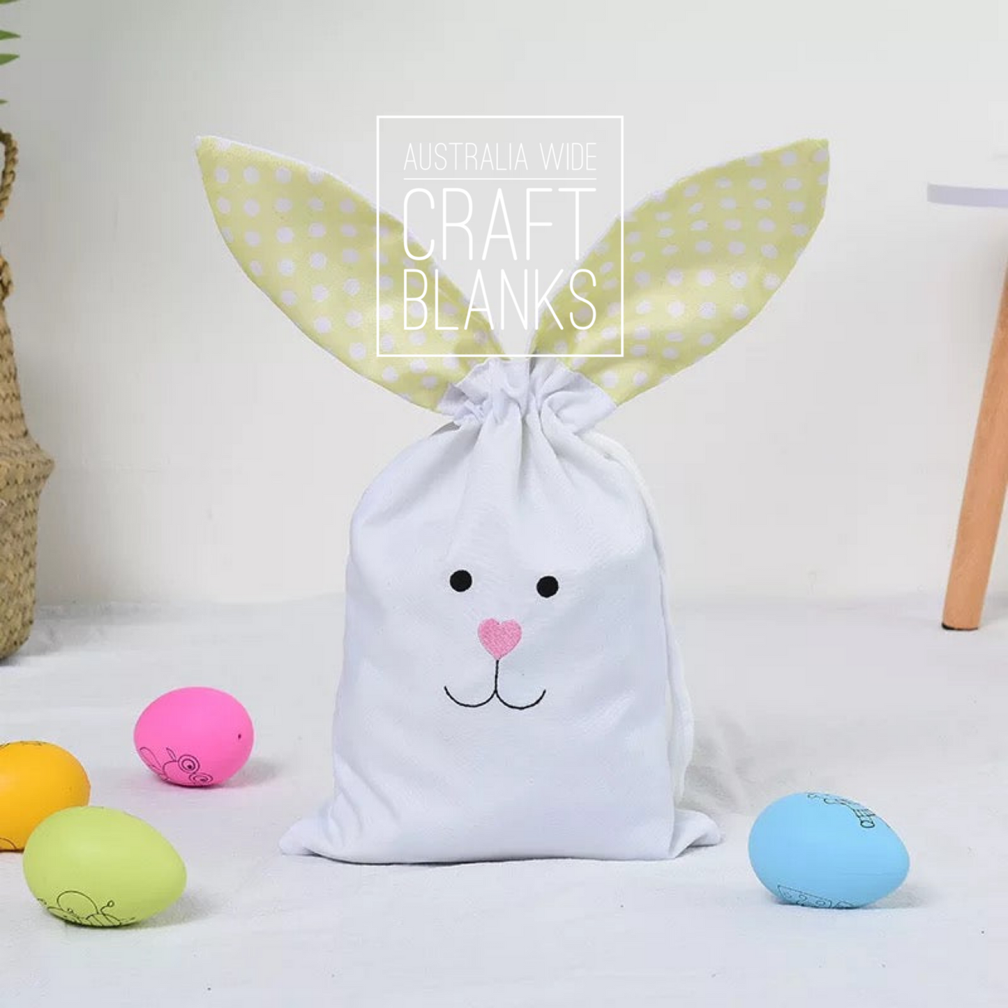 Easter Bunny Drawstring Bag